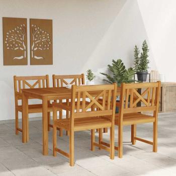 Garten Essgruppe 5 stk. Braun Massivholz Akazie
