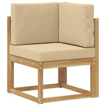 Outdoor-Sofagarnitur 5 Stück Weiß und Beige Polyester