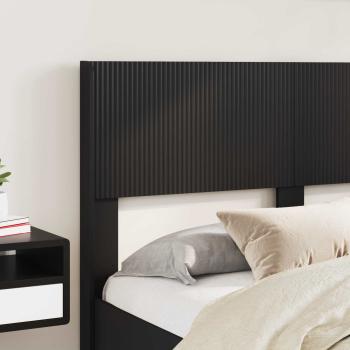 Bettgestell mit Stauraum und Kopfteil Schwarz 135 x 190 cm