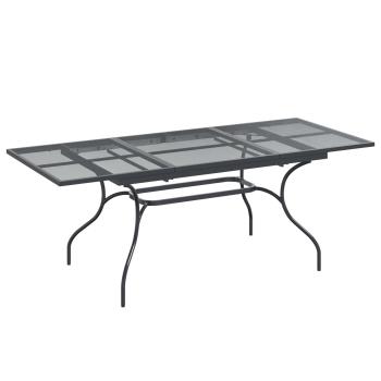 Garten Essgruppe 9 Stk. Anthrazit Mesh und Stahl