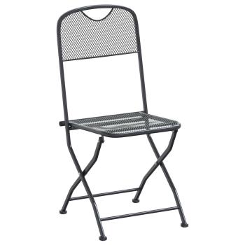 Garten Essgruppe 9 Stk. Anthrazit Mesh und Stahl