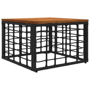 Outdoor-Sofagarnitur 7 stk. Schwarz und Dunkelgrau Polyester