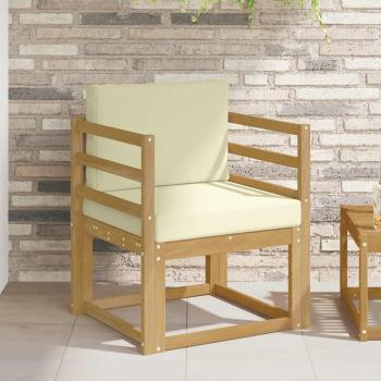 ARDEBO.de - Outdoor-Sofa Polyester Weiß und Creme