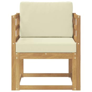 Outdoor-Sofa Polyester Weiß und Creme