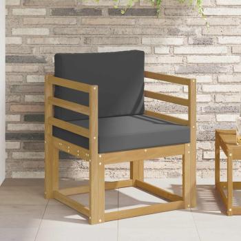ARDEBO.de - Outdoor-Sofa Polyester Weiß und Anthrazit