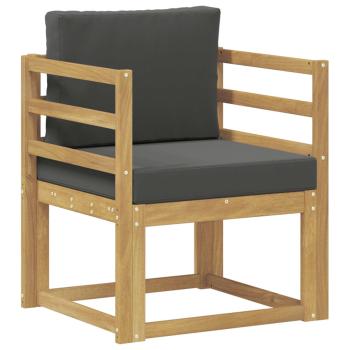 Outdoor-Sofa Polyester Weiß und Anthrazit