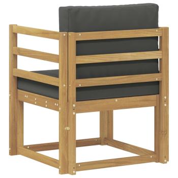 Outdoor-Sofa Polyester Weiß und Anthrazit