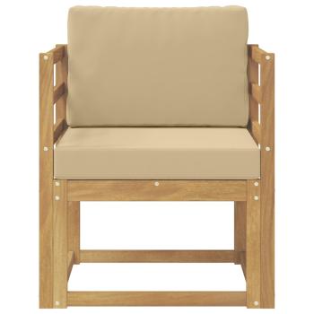Outdoor-Sofa Polyester Weiß und Beige