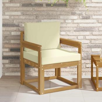ARDEBO.de - Outdoor-Sofa Polyester Weiß und Creme