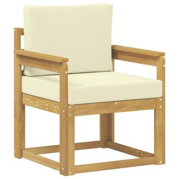 Outdoor-Sofa Polyester Weiß und Creme