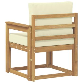 Outdoor-Sofa Polyester Weiß und Creme