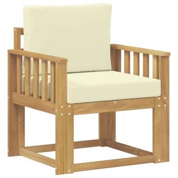 Outdoor-Sofa Polyester Weiß und Creme