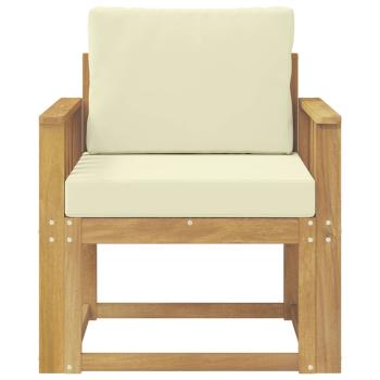 Outdoor-Sofa Polyester Weiß und Creme