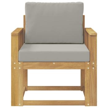 Outdoor-Sofa Polyester Weiß und Hellgrau
