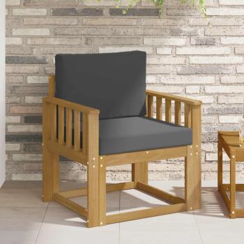 ARDEBO.de - Outdoor-Sofa Polyester Weiß und Anthrazit