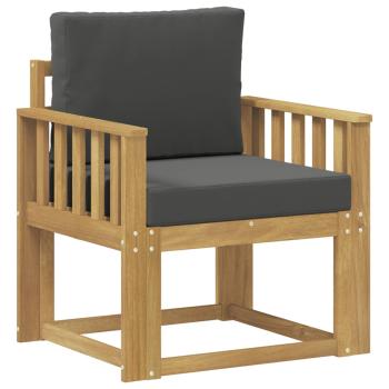 Outdoor-Sofa Polyester Weiß und Anthrazit