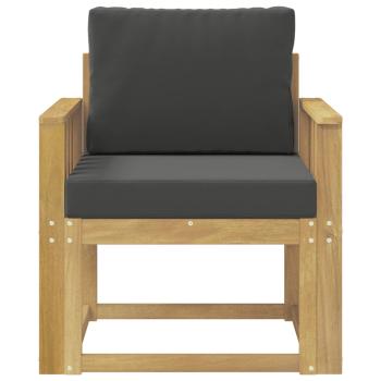 Outdoor-Sofa Polyester Weiß und Anthrazit