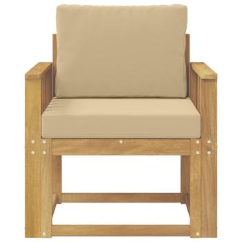 Outdoor-Sofa Polyester Weiß und Beige