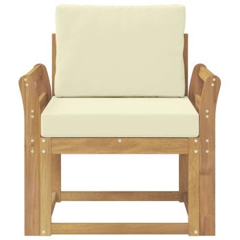 Outdoor-Sofa Polyester Weiß und Creme