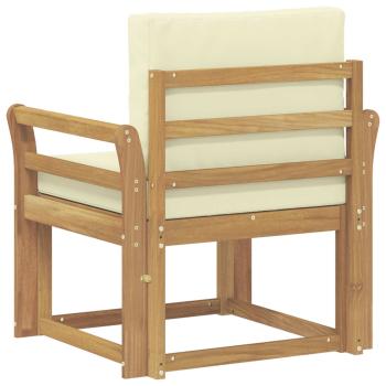 Outdoor-Sofa Polyester Weiß und Creme