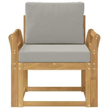 Outdoor-Sofa Polyester Weiß und Hellgrau