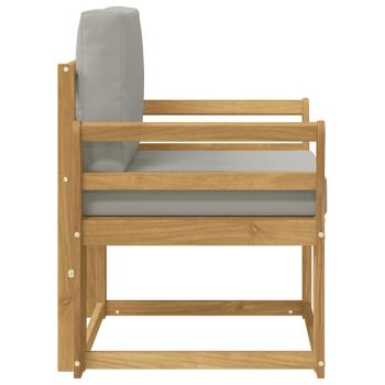 Outdoor-Sofa Polyester Weiß und Hellgrau