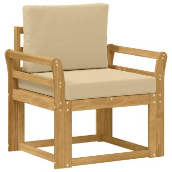 2 Stück Outdoor-Sofagarnitur Polyester Weiß und Beige