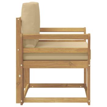2 Stück Outdoor-Sofagarnitur Polyester Weiß und Beige