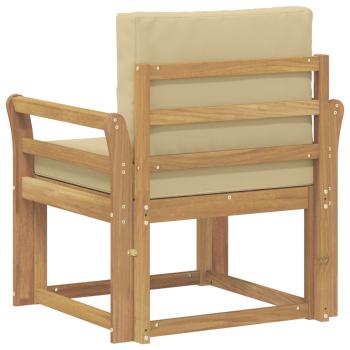 2 Stück Outdoor-Sofagarnitur Polyester Weiß und Beige