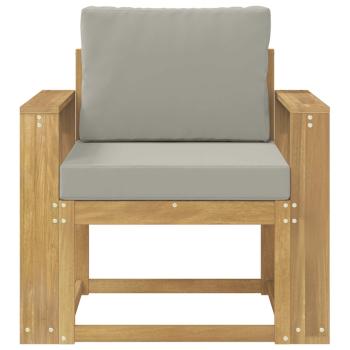 Outdoor-Sofa Polyester Weiß und Hellgrau