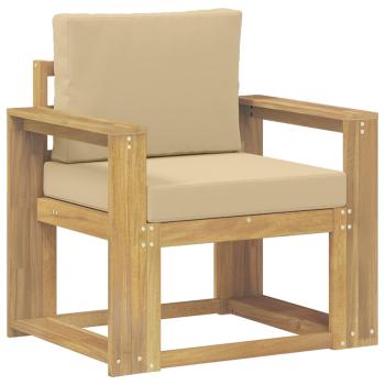 Outdoor-Sofa Polyester Weiß und Beige