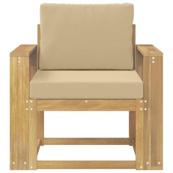 Outdoor-Sofa Polyester Weiß und Beige