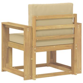 Outdoor-Sofa Polyester Weiß und Beige