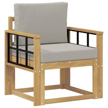Outdoor-Sofa Polyester Weiß und Hellgrau