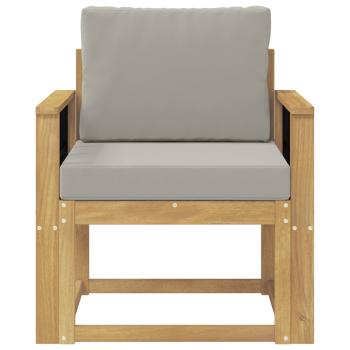 Outdoor-Sofa Polyester Weiß und Hellgrau