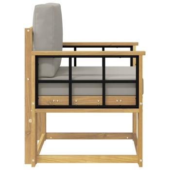 Outdoor-Sofa Polyester Weiß und Hellgrau