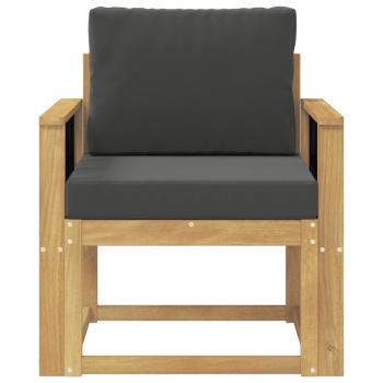 Outdoor-Sofa Polyester Weiß und Anthrazit