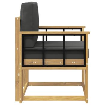Outdoor-Sofa Polyester Weiß und Anthrazit