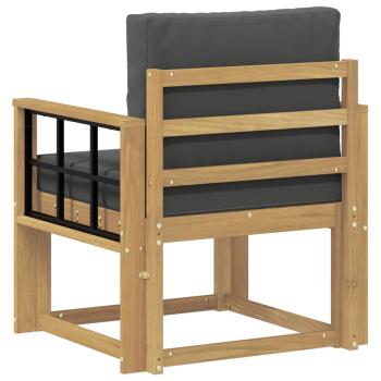 Outdoor-Sofa Polyester Weiß und Anthrazit