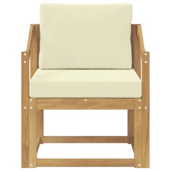 Outdoor-Sofa Polyester Weiß und Creme