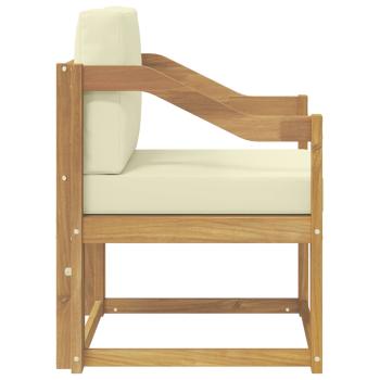 Outdoor-Sofa Polyester Weiß und Creme
