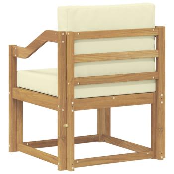 Outdoor-Sofa Polyester Weiß und Creme