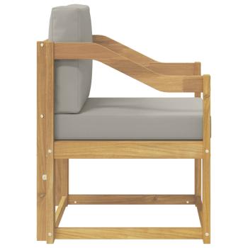 Outdoor-Sofa Polyester Weiß und Hellgrau