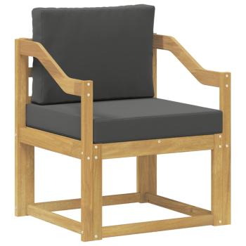 Outdoor-Sofa Polyester Weiß und Anthrazit