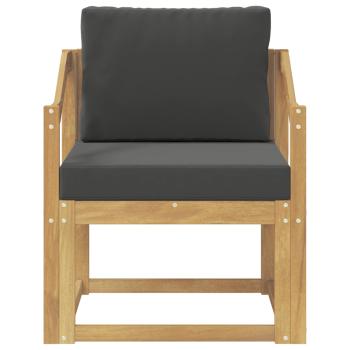 Outdoor-Sofa Polyester Weiß und Anthrazit