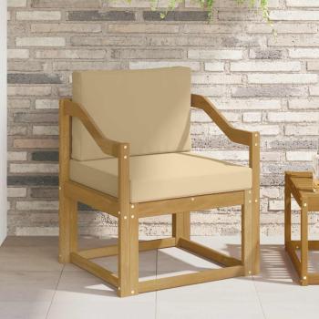 ARDEBO.de - Outdoor-Sofa Polyester Weiß und Beige