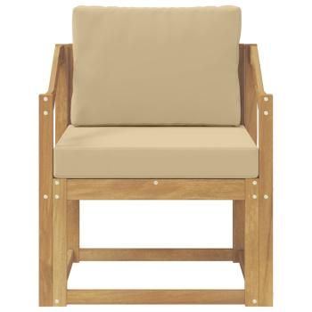 Outdoor-Sofa Polyester Weiß und Beige