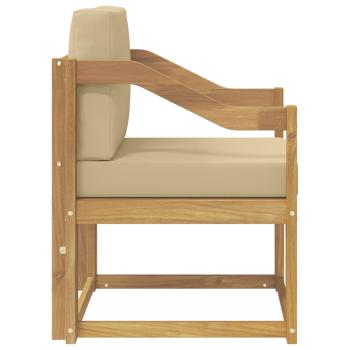 Outdoor-Sofa Polyester Weiß und Beige