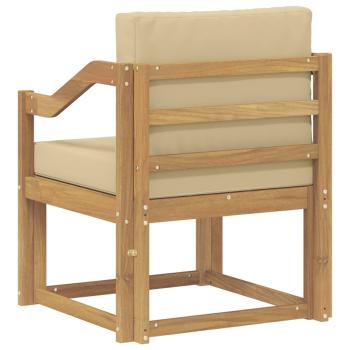 Outdoor-Sofa Polyester Weiß und Beige