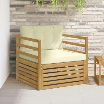 ARDEBO.de - Outdoor-Sofa Weiß und Creme
